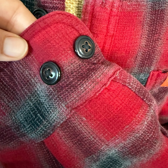 The American Outdoorsman Flannel Sherpa Lined Jacket Red Men’s XL chore coat - Picture 4 of 13